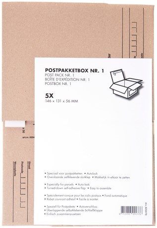 Postpakketbox Budget 1 146x131x56mm bruin-3