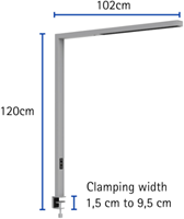 Vloerlamp MAUL Sirius met sensor, dimbaar met tafelklem-2