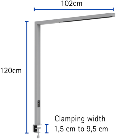 Vloerlamp MAUL Sirius met sensor, dimbaar met tafelklem-2