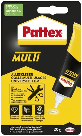 Alleslijm Pattex Multi tube 20gram op blister