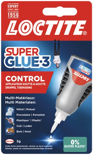 Secondelijm Loctite Control tube 3gram op blister
