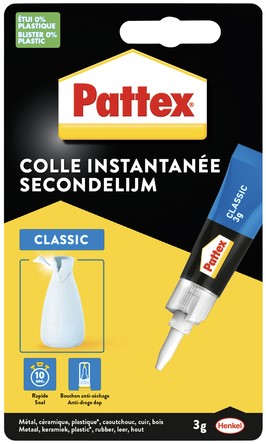 Lijm Pattex secondelijm  tube 3gr