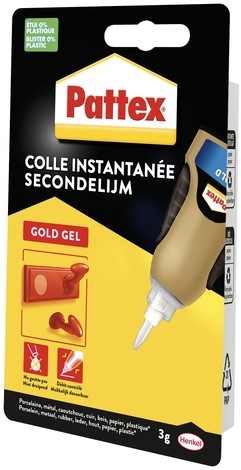 Secondelijm Pattex Gold gel tube 3gram op blister-2