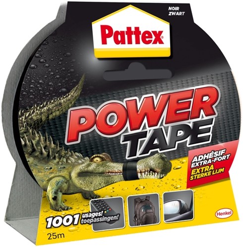 Plakband Pattex Powertape 50mmx25m zwart