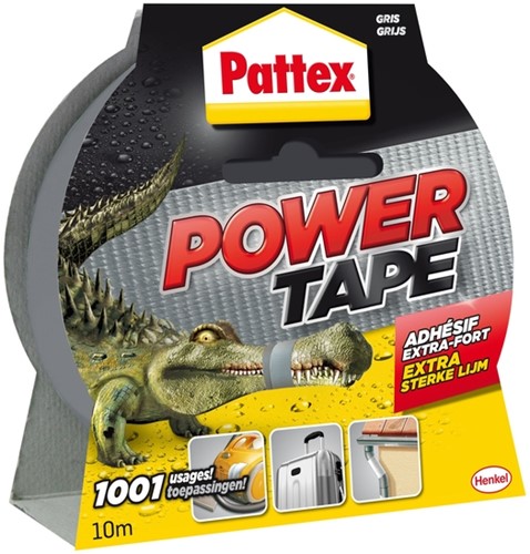 Plakband Pattex Powertape 50mmx10m grijs