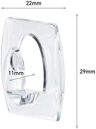 Bevestigingsstrip Command 3M 17006CLR mini haken 225gram pk/6-3
