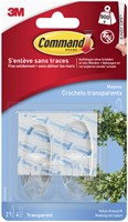 Bevestigingsstrip Command 3M 17091CLR ovale haken 900gram pk/2-2
