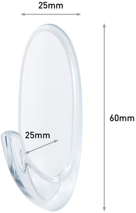 Bevestigingsstrip Command 3M 17091CLR ovale haken 900gram pk/2-2