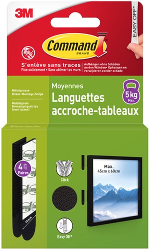 Bevestigingsstrip Command 3M 17201BLK 5.4kg zwart-2