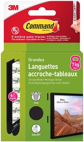 Bevestigingsstrip Command 3M 17206BLK 7.2kg zwart