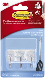 Bevestigingsstrip Command 3M 17067CLR kunststof keukenhaak 225gram pk/3