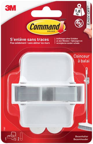 Bevestigingsstrip Command 3M 17007C bezemhouder 1.8kg wit