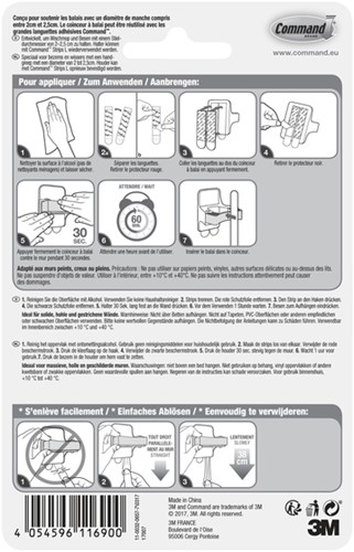 Bevestigingsstrip Command 3M 17007C bezemhouder 1.8kg wit-3