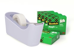 Plakbandhouder Scotch C18 met 6 rolletjes 19mmx33m lavendel