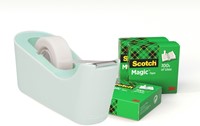 Plakbandhouder Scotch C18 met 4 rolletjes 19mmx33m mint