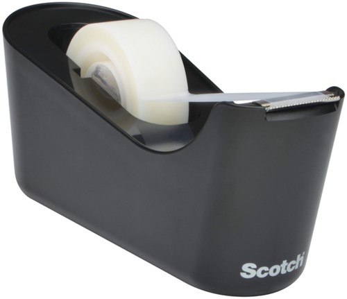 Plakbandhouder Scotch C18 met 1x 19mmx33m zwart-2