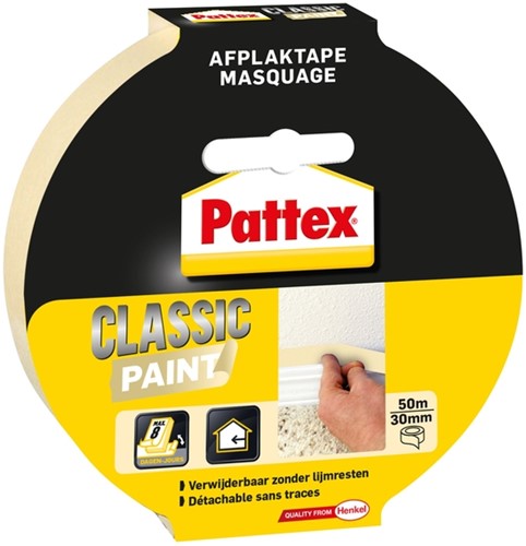 Afplaktape 30mmx50m Pattex Classic Paint