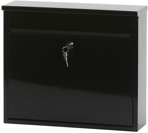 Brievenbus metaal zwart 440160 36x10x32cm