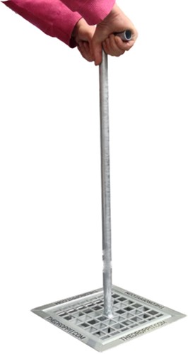Asbaktegel The DropPit Comfort 30x30cm verzinkt-2