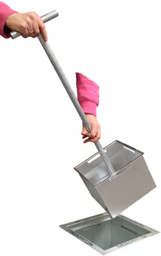 Asbaktegel The DropPit Comfort 30x30cm verzinkt-3