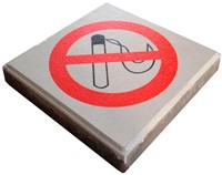 Signaaltegel rookverbod The DropPit 30x30cm beton