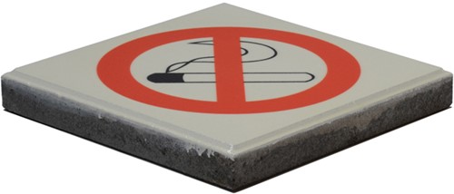 Signaaltegel rookverbod The DropPit 30x30cm beton-2