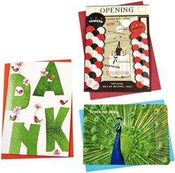 Wenskaart navulset Paperclip overig assorti pk/12