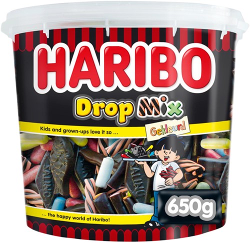 Dropmix Haribo gekleurd box/650gram