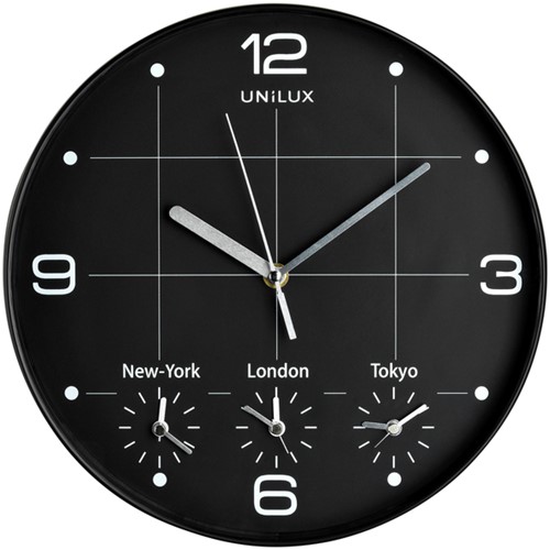 Wandklok Unilux On Time Ø30,5cm lichtgrijs