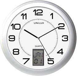Wandklok Unilux Instinct Ø30,5cm zilvergrijs