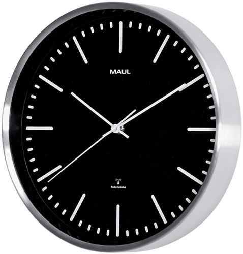 Wandklok Maul Fly Ø 30.5cm zwart/aluminium-2