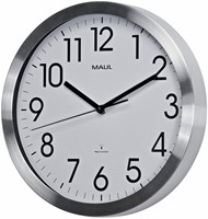 Wandklok Maul Move Ø 30.5cm wit/aluminium-2