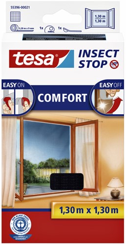 Vliegenhor Tesa raam 55396 1,3x1,3m zwart