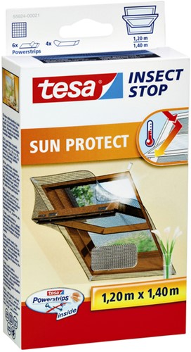 Vliegenhor Tesa dakraam 55924 1,2x1,4m zwart