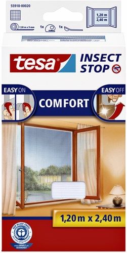 Vliegenhor Tesa raam 55918 1,2x2,4m wit