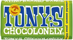 Chocolade Tony's Chocolonely reep 180gr puur amandel zeezout