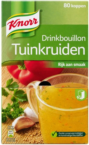Knorr drinkbouillon tuinkruiden ds/80 zakjes