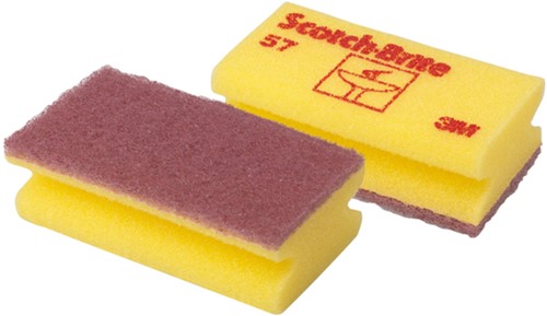 Schuurspons 3M Scotch Brite geel pak/10