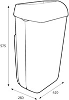 Afvalbak Katrin 91912 50liter wit -3