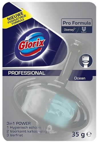 Toiletblok Glorix Ocean Fresh met houder