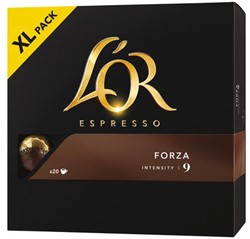 Koffiecups Douwe Egberts L'OR Espresso Forza XL ds/20