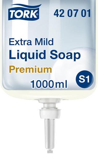 Handzeep Tork S1 extra mild ongeparfumeerd 1 liter 420701