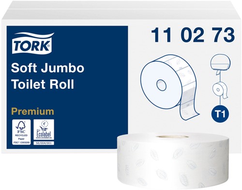 Toiletpapier Tork T1 2-laags wit premium 110273 ds/6