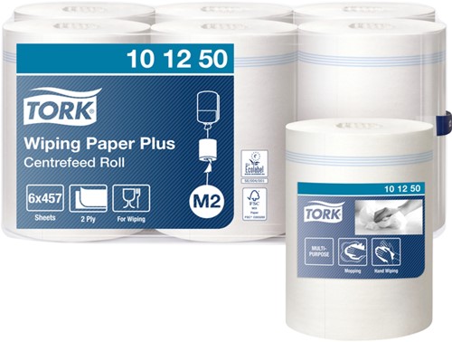 Poetsrol Tork M2 multirol 2-laags Advanced 101250 ds/6rol