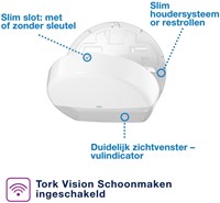Toiletroldispenser Tork T1 Jumbo 554000-3