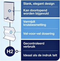 Handdoekdispenser Tork H2 design RVS 460004-5