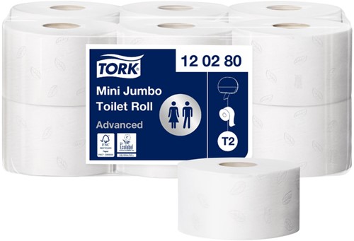 Toiletpapier Tork T2 2-laags Advanced 120280 ds/12