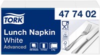 Servet Tork 33 x33 cm Advanced 2-laag wit ds/200 477402