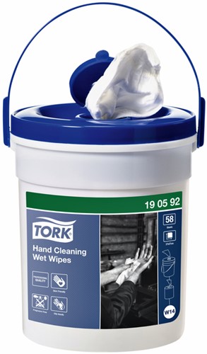 Reinigingsdoek Tork W14 Wet 58 vel 190592