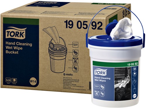 Reinigingsdoek Tork W14 Wet 58 vel 190592-2